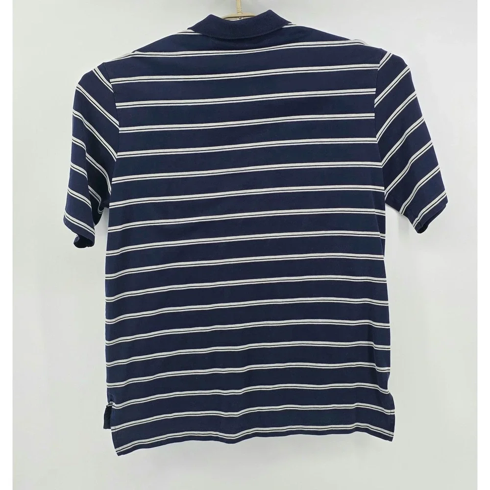 Polo Golf Ralph Lauren Vintage Preppy Navy Stripe Size Large Mens Polo Shirt